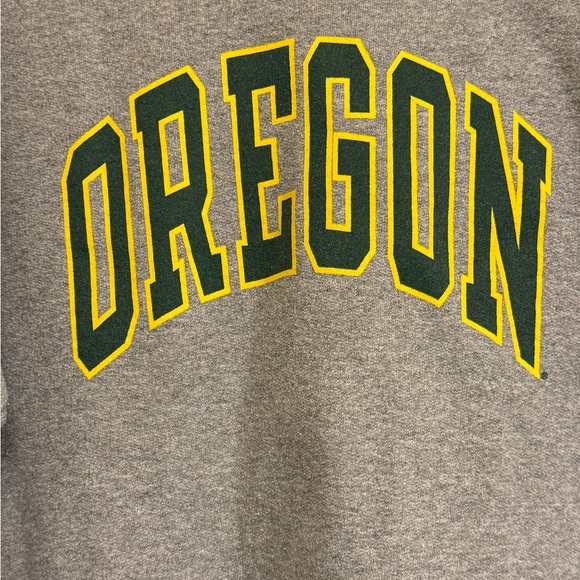 Red Oak Gray Crewneck Green & Yellow Oregon Sweatshirt Men’s Sz Small Go Ducks - Picture 4 of 9